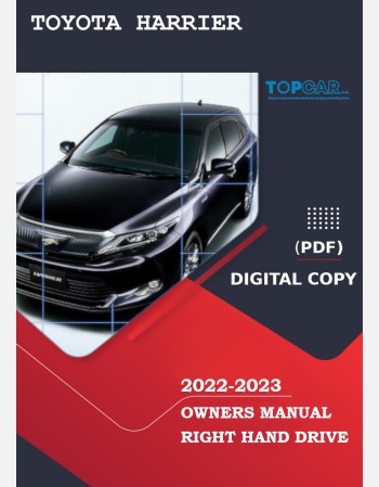 toyota harrier 2022-2023 owners manual 